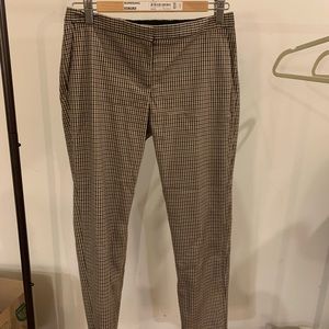 Theory check pattern crop pants